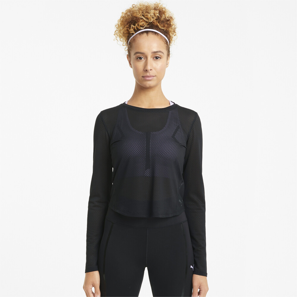 фото Топ с длинным рукавом mesh long sleeve women's training top puma