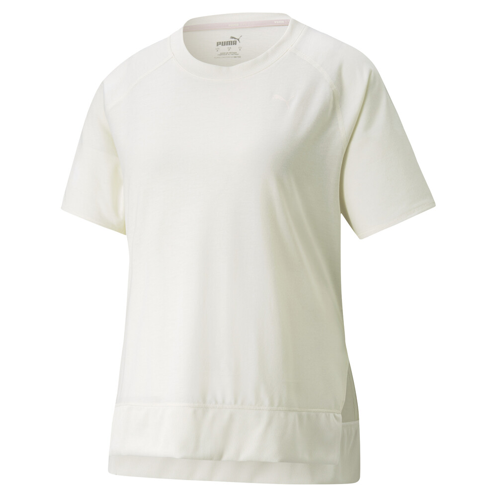фото Футболка studio relaxed ribbed trim women's training tee puma