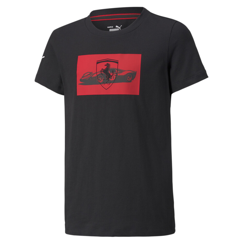 фото Детская футболка scuderia ferrari race chequered flag youth tee puma
