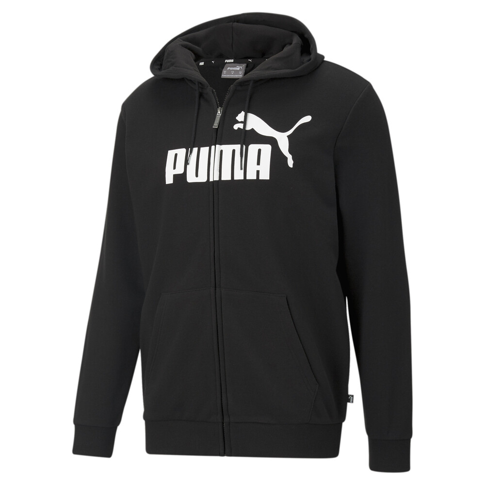 фото Толстовка essentials big logo full-zip men's hoodie puma