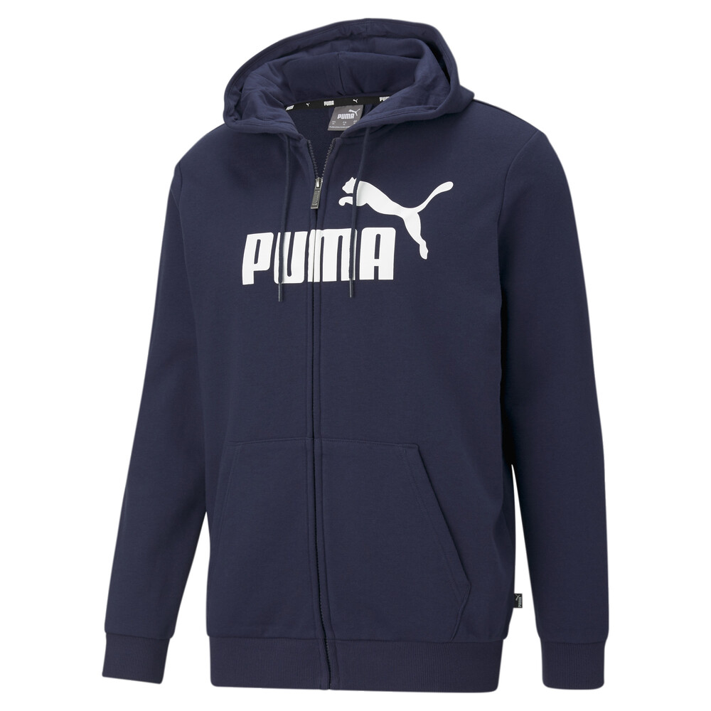 фото Толстовка essentials big logo full-zip men's hoodie puma