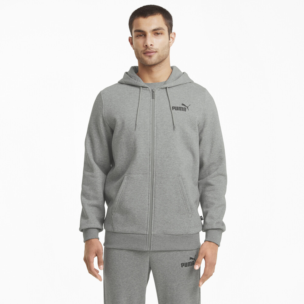 фото Толстовка essentials full-zip logo men's hoodie puma