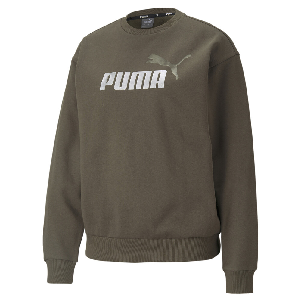 фото Толстовка essentials+ metallic logo crew neck women's sweatshirt puma