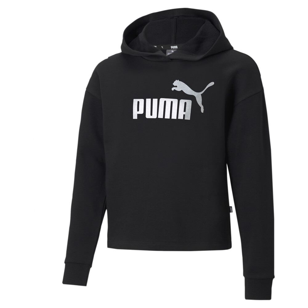 фото Детская толстовка essentials+ logo cropped youth hoodie puma