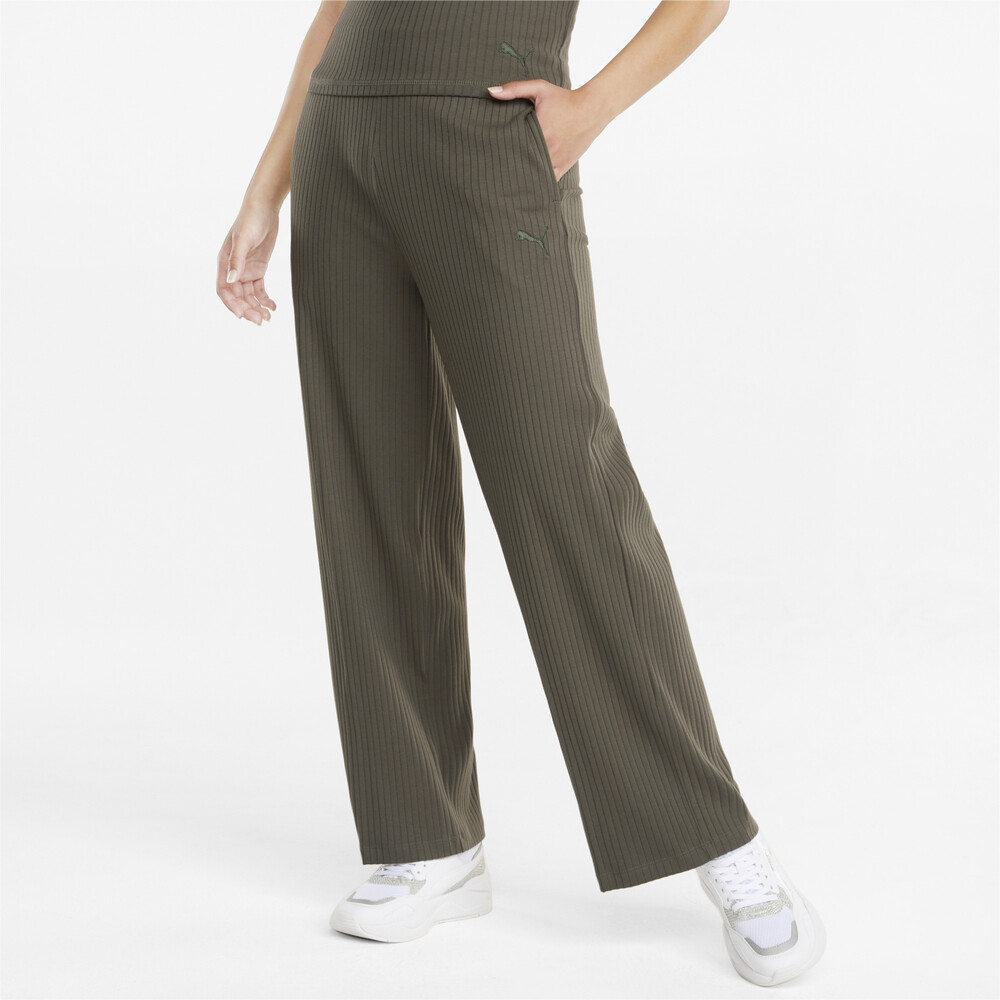 фото Штаны her ribbed wide women's pants puma
