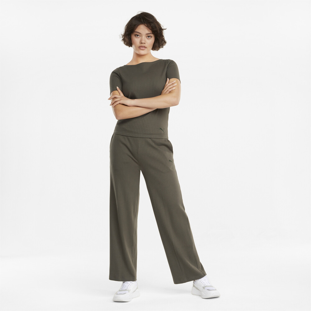 фото Штаны her ribbed wide women's pants puma