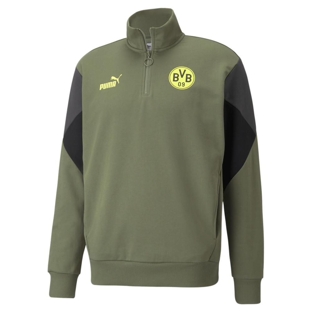 фото Толстовка bvb ftblculture half-zip men's football sweater puma