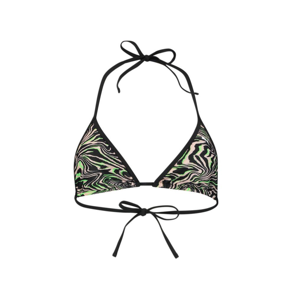 Swim Womens All Over Print Triangle Bikini Top Puma