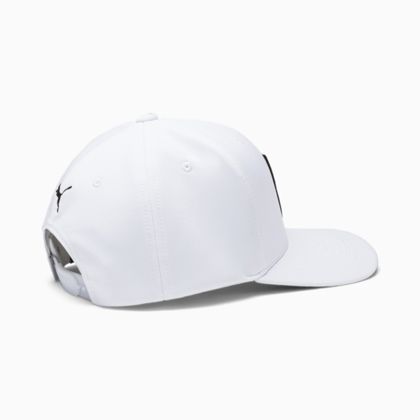 P Snapback Men's Golf Cap, Bright White, large-ZAF