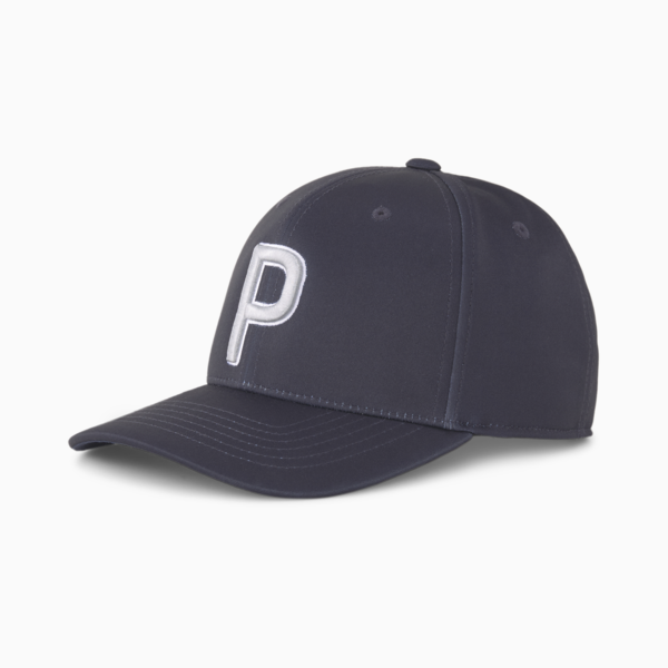 P Snapback Men's Golf Cap, Navy Blazer, large-ZAF