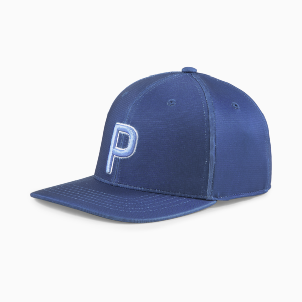 P Snapback Men's Golf Cap, Blazing Blue-Lavendar Pop, large-ZAF