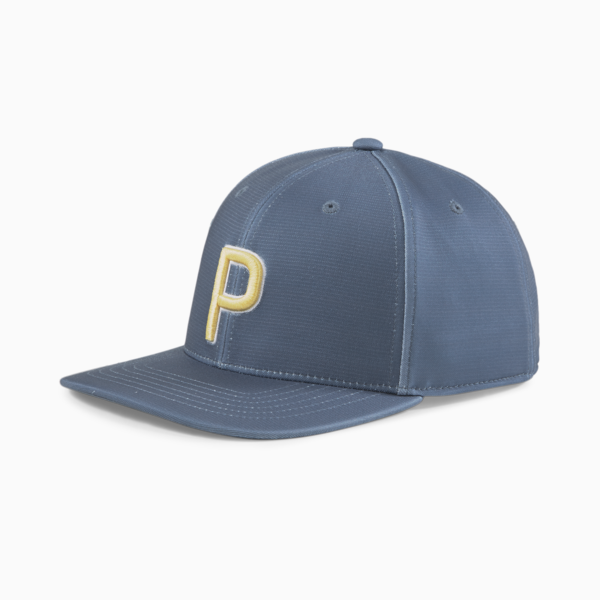 P Snapback Men's Golf Cap, Evening Sky Heather-Mustard Seed, large-ZAF
