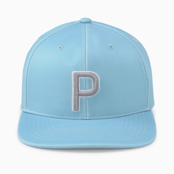 P Snapback Men's Golf Cap, Dusty Aqua Heather-QUIET SHADE, large-ZAF