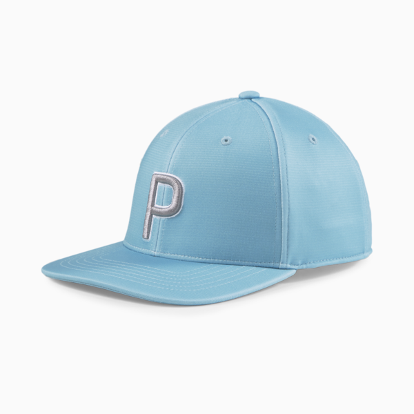 P Snapback Men's Golf Cap, Dusty Aqua Heather-QUIET SHADE, large-ZAF