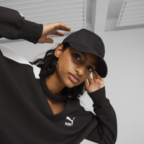 Archive Logo Baseball Cap, Puma Black-black Logo, large-MEX