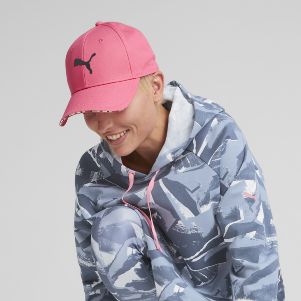 Woven Baseball Cap, Sunset Pink-Day to Night, large-MEX