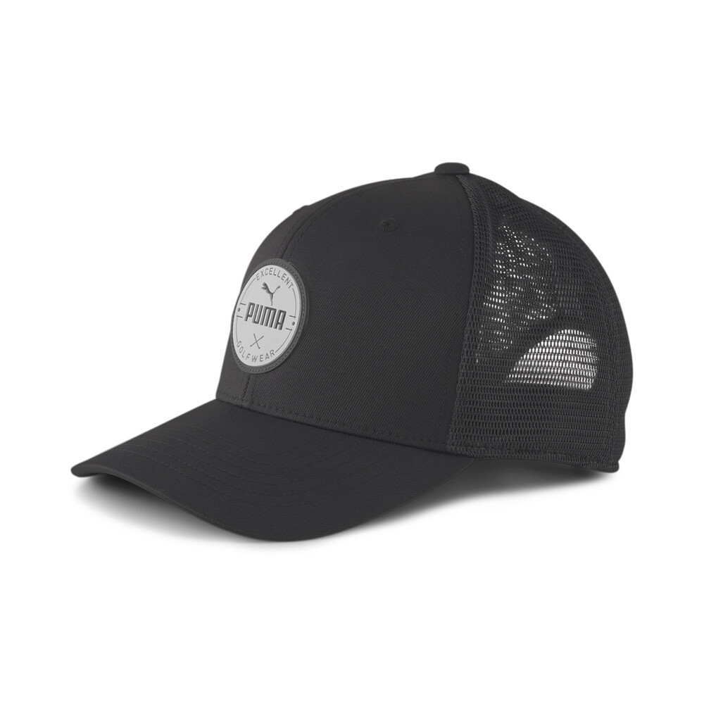 Circle Patch Men S Golf Trucker Cap Black Puma
