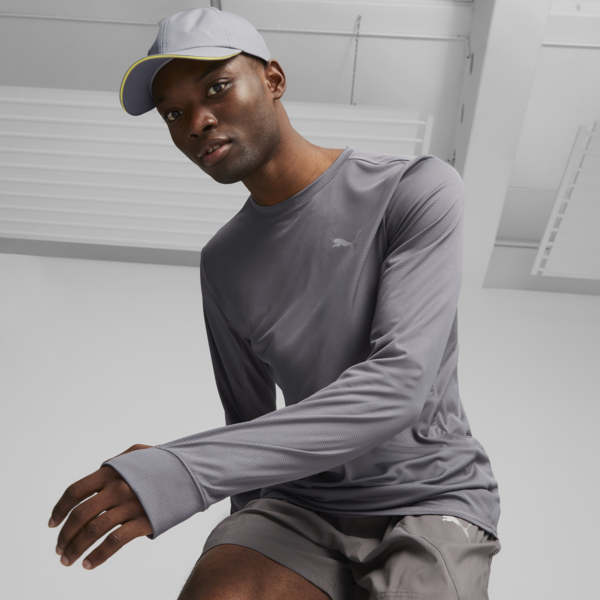 Essentials Running Cap, Concrete Gray-Yellow Blaze, large-ZAF