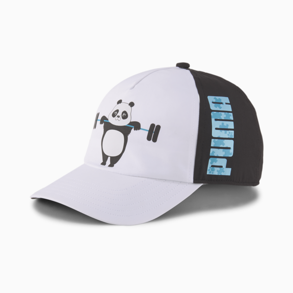 Animal Youth Baseball Cap, Puma White-Puma Black-Panda, large-ZAF