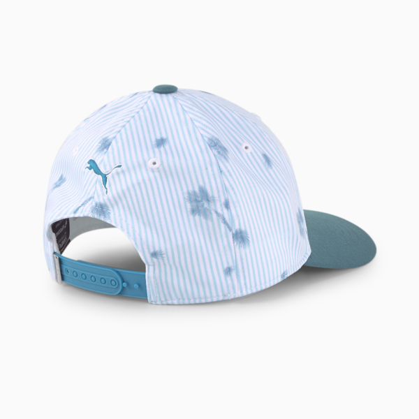Seersucker P 110 Snapback Men's Golf Cap, Bright White-Ocean Depths, large-ZAF