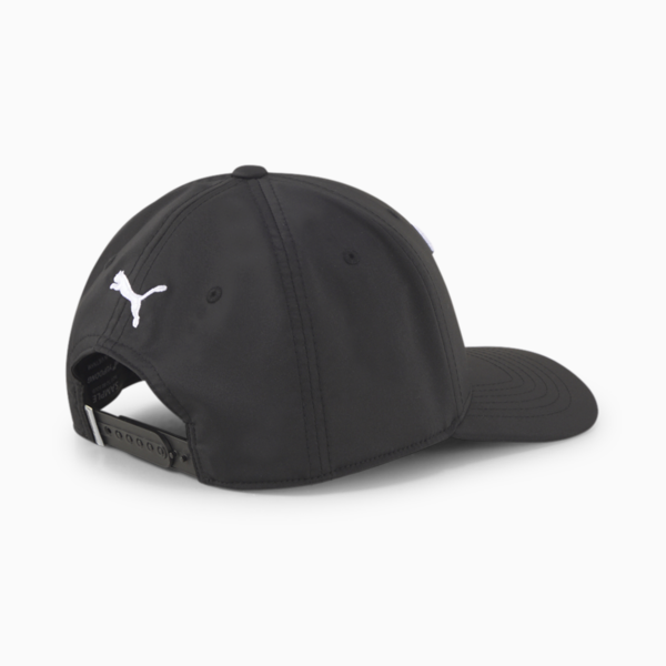 110 Moving Day Snapback Golf Men's Cap, Puma Black-Bright White-Irish Green, large-ZAF