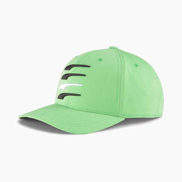 110 Moving Day Snapback Golf Men's Cap, Irish Green-Puma Black-Bright White, large-ZAF