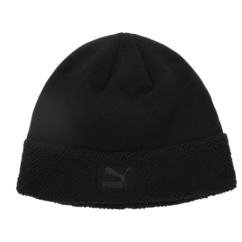 PUMA Classic Cuff Sherpa Beanie, Black
