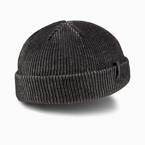 Ribbed Fisherman Beanie, Puma Black-Medium Gray Heather, large-ZAF
