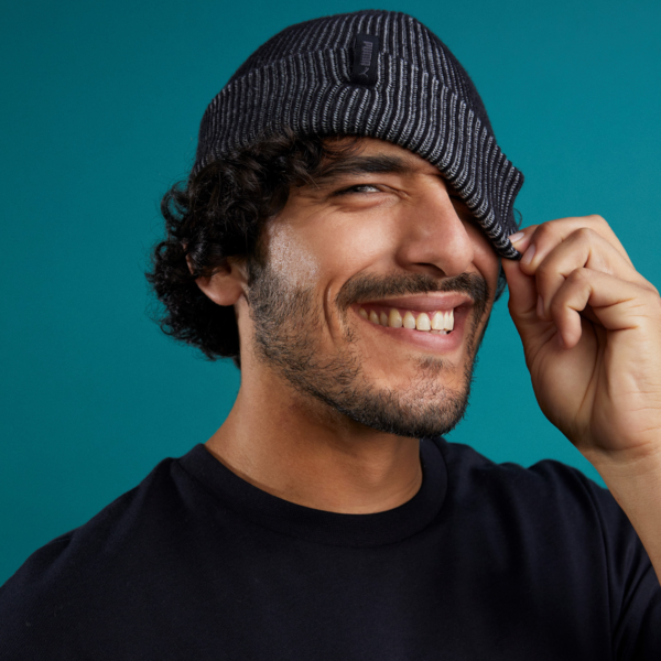 Ribbed Fisherman Beanie, Puma Black-Medium Gray Heather, large-ZAF