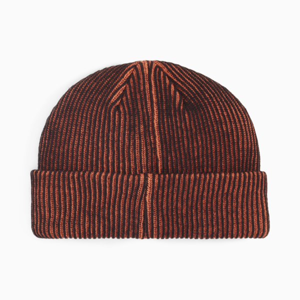 Ribbed Fisherman Beanie, PUMA Black-Fall Foliage, large-ZAF