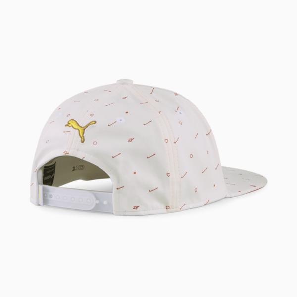 Love Golf P Snapback Men's Golf Cap, Bright White-Mustard Seed, large-ZAF