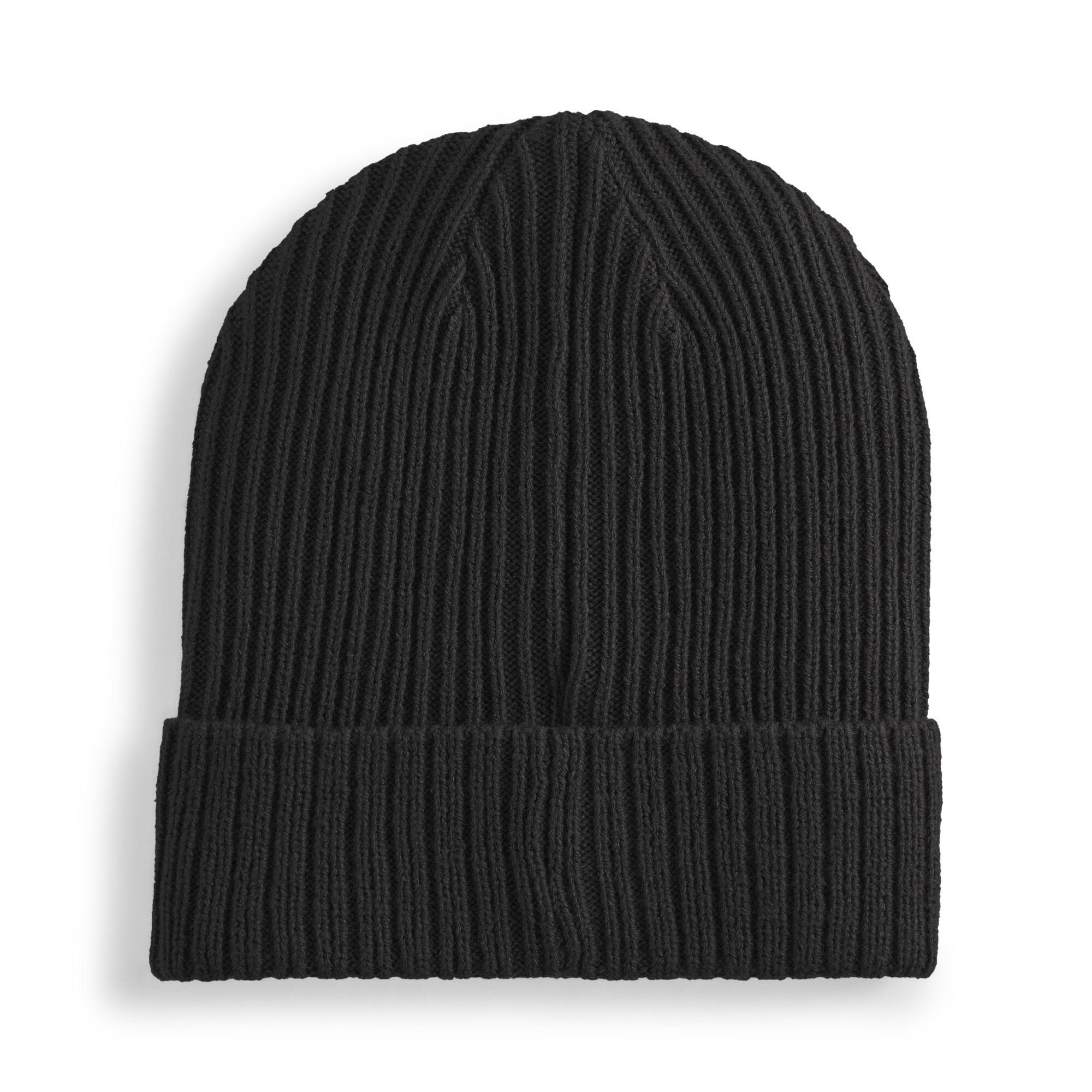 Puma Classic Cuff Ribbed Beanie Hat, Black, Size Adult, Accessories