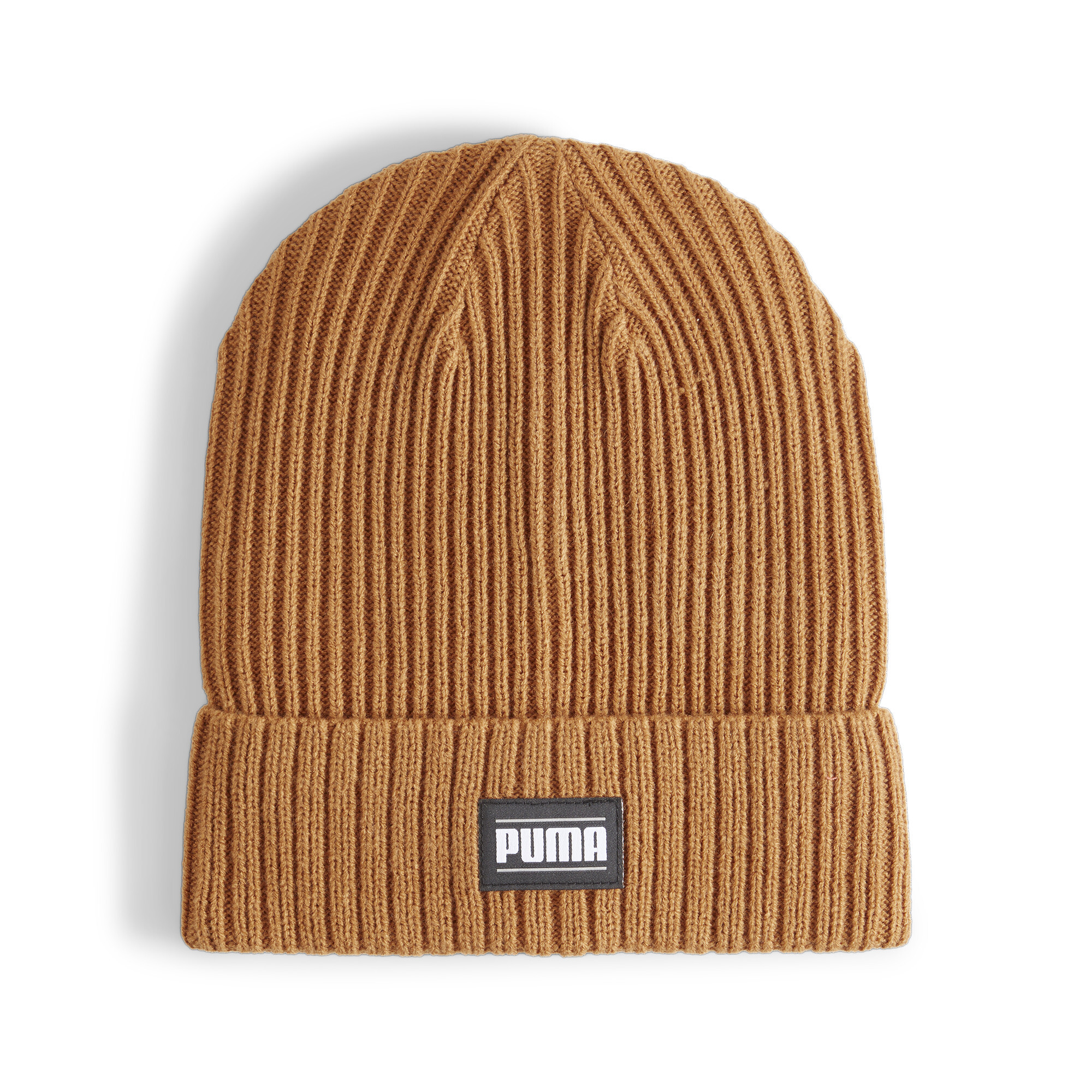 Puma Classic Cuff Ribbed Beanie Hat, Beige, Size Adult, Accessories