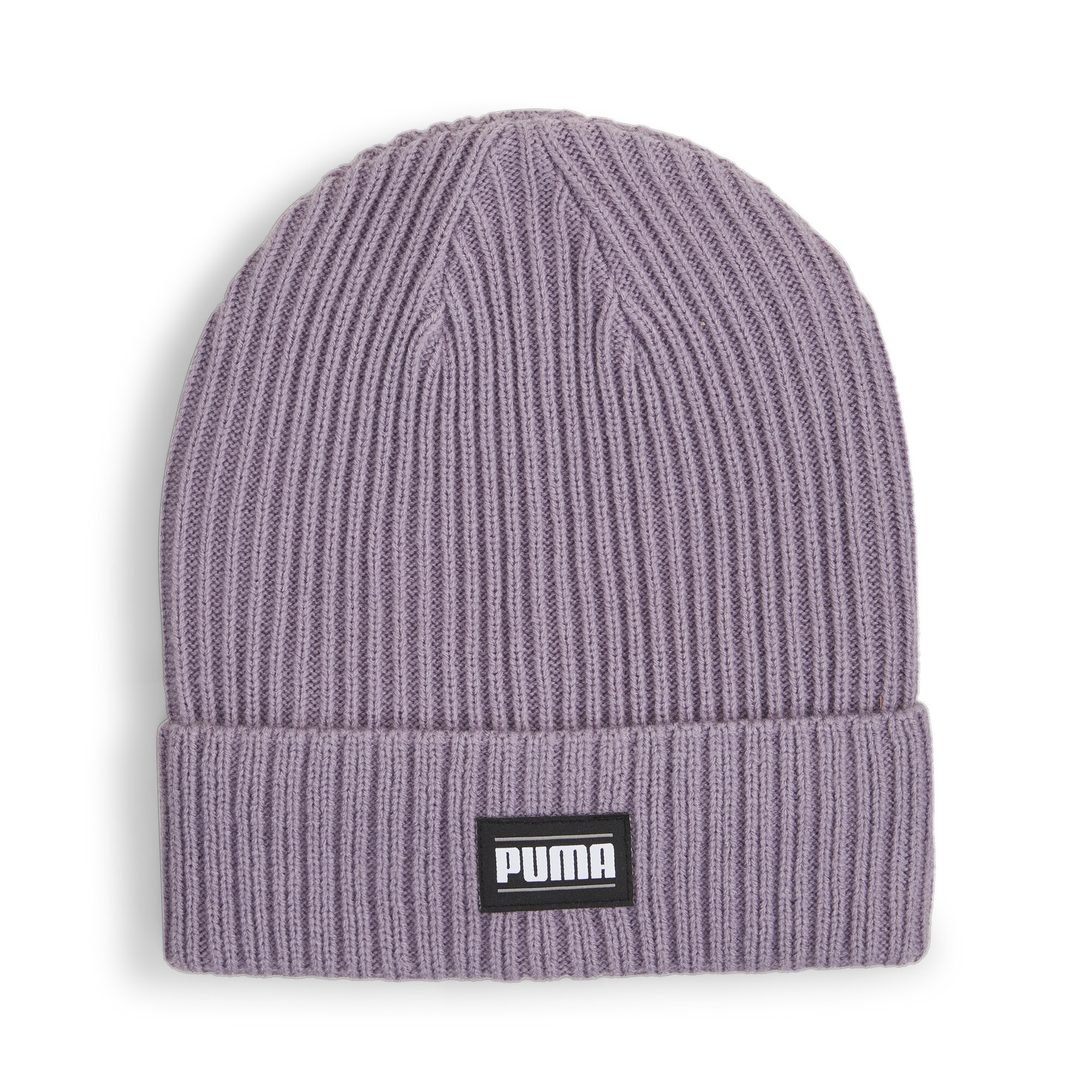 Puma Classic Cuff Ribbed Beanie Hat, Purple, Size Adult, Accessories