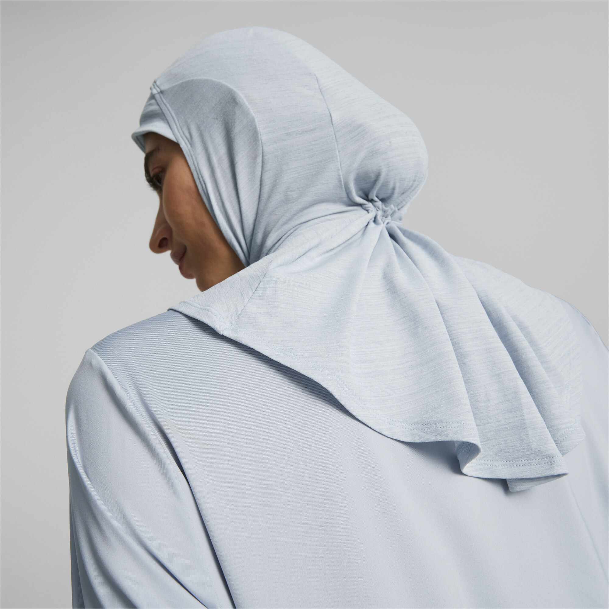 Women's PUMA Sports Running Hijab In Gray, Size Medium