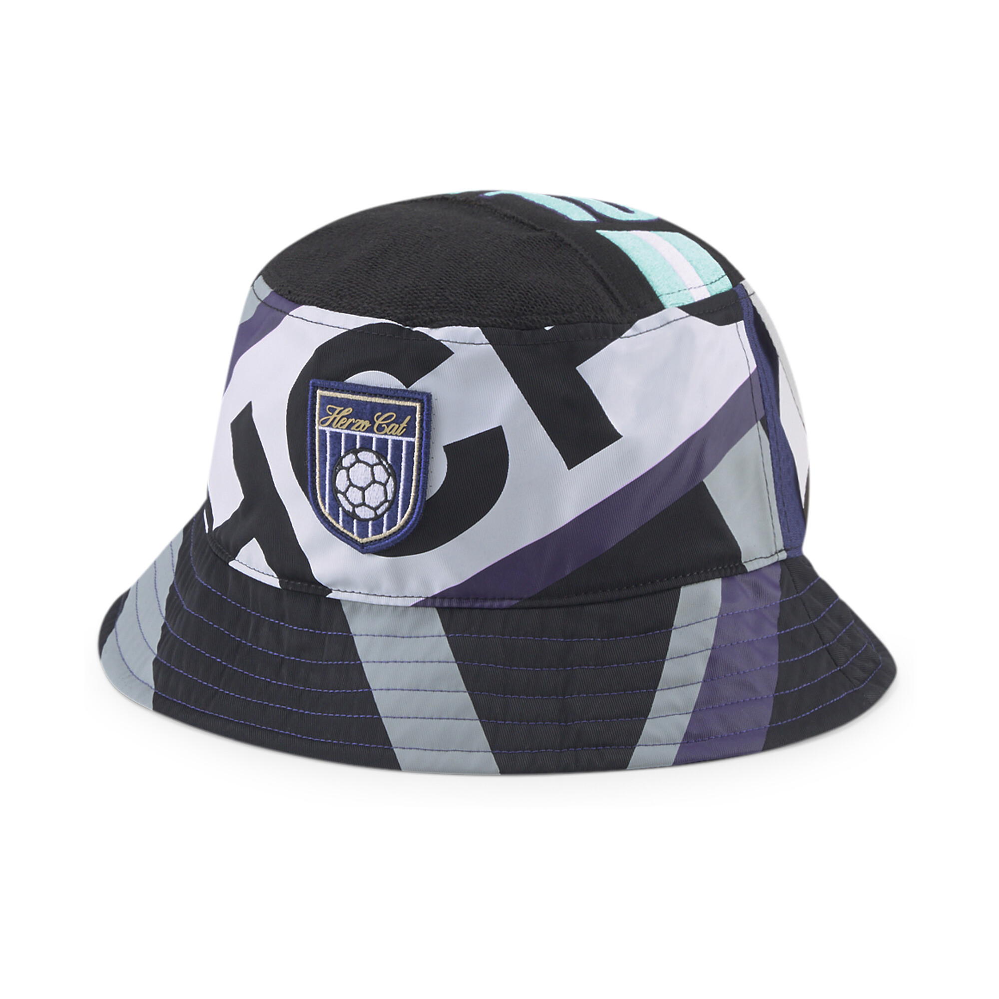 Newcastle Reversible Bucket Hat Black & White Checked Blue 