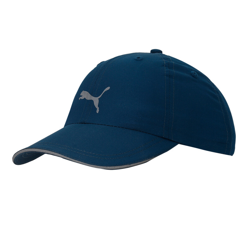 PUMA Reflective Unisex Running Visor Cap, Black/blue