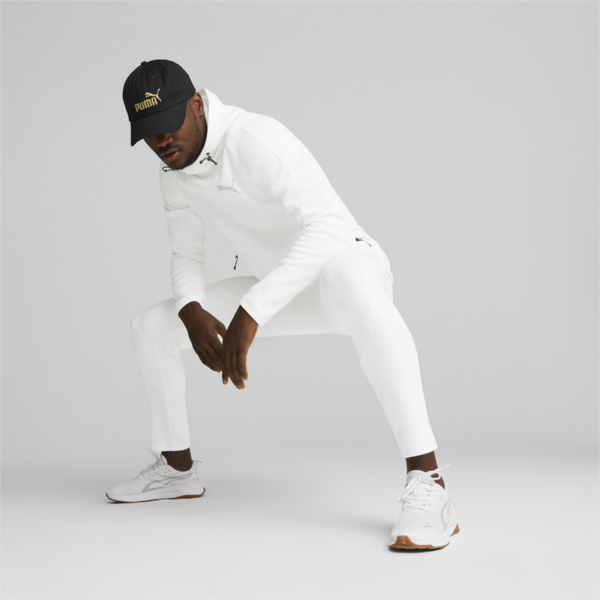 Essentials No.1 Cap, PUMA Black-Gold No1 Logo, large-ZAF