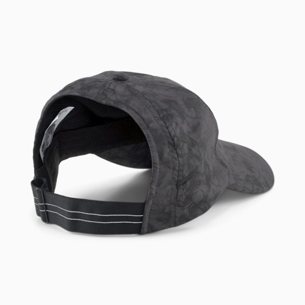 Gorra de running para mujer Ponytail, PUMA Black-AOP, large-ARG