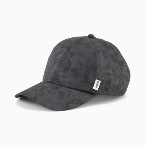 Gorra de running para mujer Ponytail, PUMA Black-AOP, large-ARG