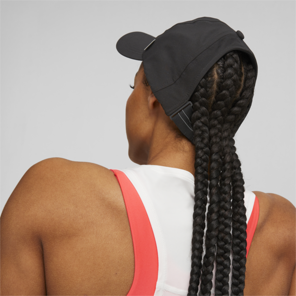 Gorra para correr para mujer Ponytail, PUMA Black, large-MEX