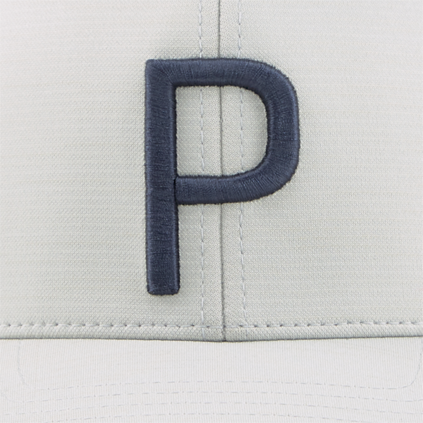 P Golf Cap, Ash Gray-Navy Blazer, large-ZAF