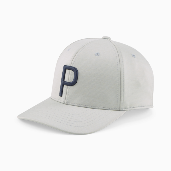 P Golf Cap, Ash Gray-Navy Blazer, large-ZAF