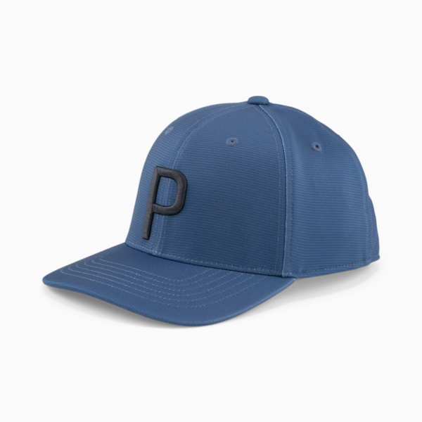 P Golf Cap, Lake Blue-Navy Blazer, large-ZAF