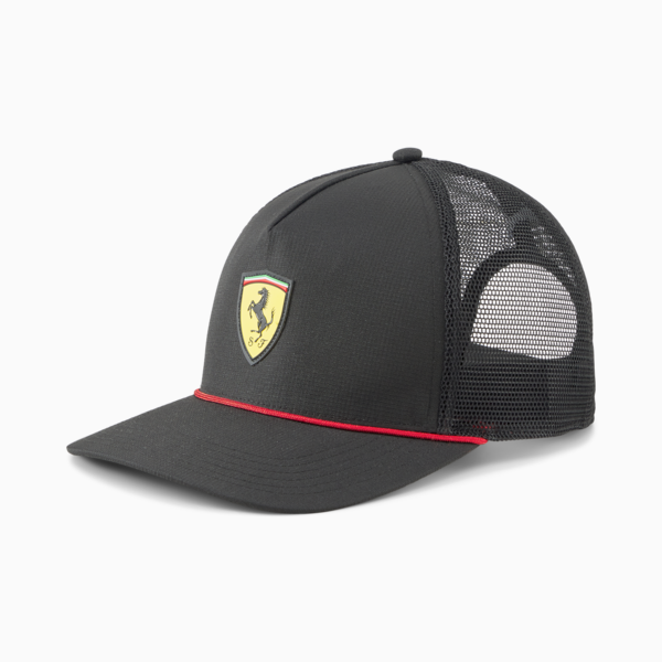 Scuderia Ferrari SPTWR Race Trucker Cap, PUMA Black, large-ZAF