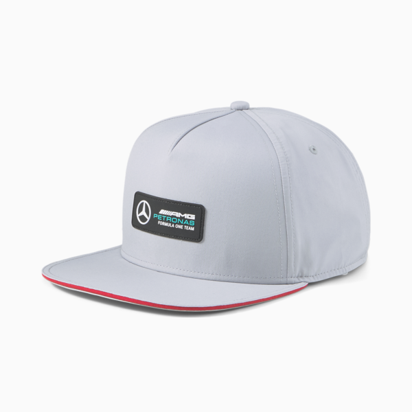 Mercedes-AMG Petronas Motorsport Flat Brim Cap, Mercedes Team Silver, large-ZAF