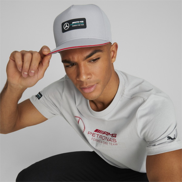 Mercedes-AMG Petronas Motorsport Flat Brim Cap, Mercedes Team Silver, large-ZAF