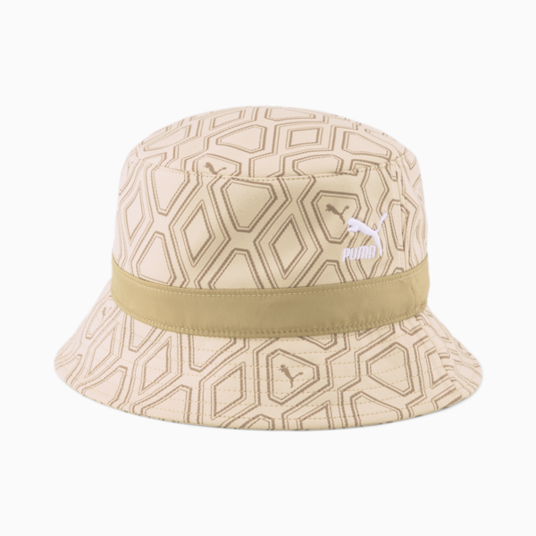 Luxe Sport Bucket Hat, Light Sand-AOP, large-ZAF