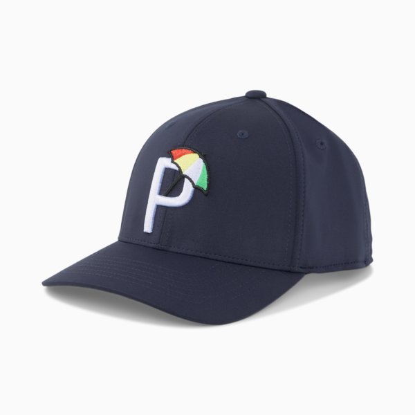 Palmer P Golf Cap, Navy Blazer-White Glow, large-MEX