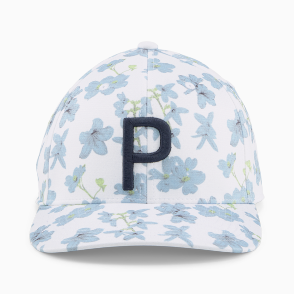 Verdant P Golf Cap Men, Bright White-Tropical Aqua-Citrine Fiz, large-ZAF